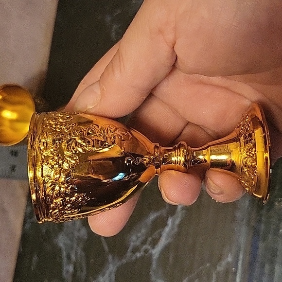 RESERVED FOR DOH! Vintage gold plated Mini altar chalice/goblet - Picture 2 of 5
